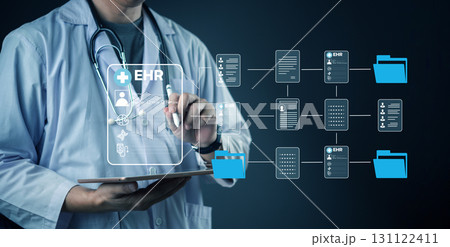 Smart healthcare management using EHR software with patient data visualization, cloud folders, secure integration, and medical documentation system. Smart healthcare management using EHR software with patient data visualization, cloud folders, secure integration, and medical documentation system. 131122411