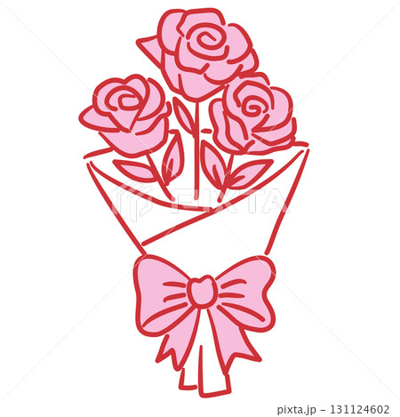 Red Outlined Rose bouquet Pink Filled Line Art Illustration for Bachelorette Party Coquette Style Celebration Party Invitations Greeting Cards and Festive Decoration Design Red Outlined Rose bouquet Pink Filled Line Art Illustration for Bachelorette Party Coquette Style Celebration Party Invitations Greeting Cards and Festive Decoration Design 131124602