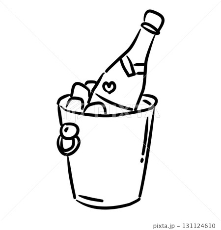 Bottle in an ice bucket Line Art Illustration for Bachelorette Party Celebration Festive Drink Outline Drawing for Invitations Greeting Cards and Party Decor Bottle in an ice bucket Line Art Illustration for Bachelorette Party Celebration Festive Drink Outline Drawing for Invitations Greeting Cards and Party Decor 131124610