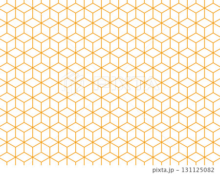 オレンジ色の六角形の重なりの背景 131125082