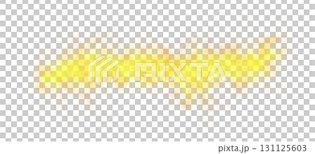 Bright orange to lime color smoke transition with transparent background template or mockup illustration 131125603