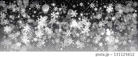 Snowstorm Effect Background with Falling Winter Snowflakes, Realistic Vector Texture Overlay for Frozen Winter Wonderland. Snowstorm Effect Background with Falling Winter Snowflakes, Realistic Vector Texture Overlay for Frozen Winter Wonderland. 131125612