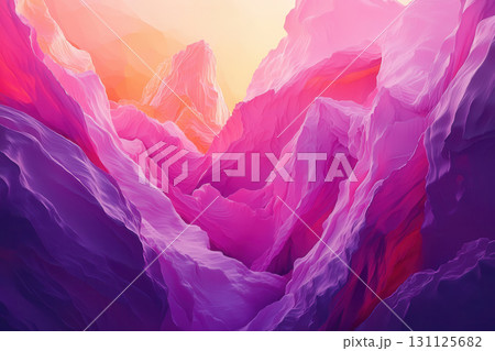Abstract rippling gradients in vibrant pink and purple hues create calming energy, evoking sense of peace and tranquility in this stunning landscape Abstract rippling gradients in vibrant pink and purple hues create calming energy, evoking sense of peace and tranquility in this stunning landscape 131125682