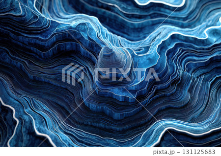Abstract rippling gradients in calming blue tones create peaceful energy. flowing lines evoke sense of tranquility and depth, inviting contemplation Abstract rippling gradients in calming blue tones create peaceful energy. flowing lines evoke sense of tranquility and depth, inviting contemplation 131125683