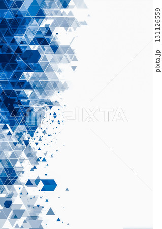 グラデーションが美しいブルードットパターン、涼しげな背景素材 131126559