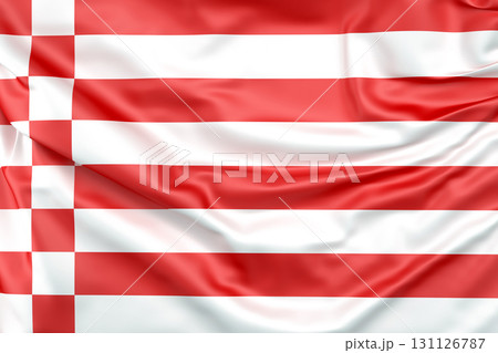 Flag of the Free Hanseatic City of Bremen,Germany. 3D Rendering 131126787