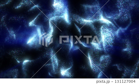 Abstract glowing blue energy particles forming dynamic waves and streams of digital light 131127004