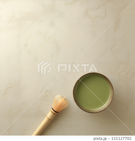 Traditional Matcha Green Tea with Bamboo Whisk 131127702