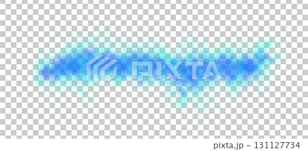 Blue and turquoise smoke texture with transparent background template or mockup for abstract visual use 131127734