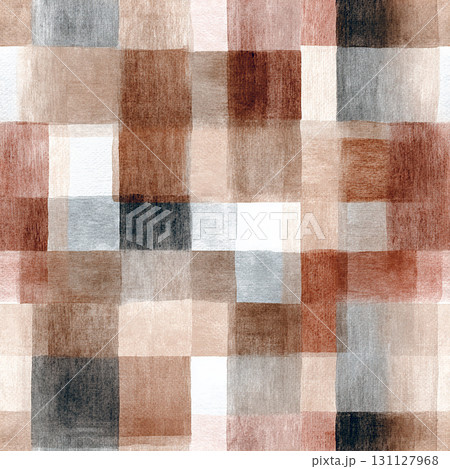 水彩風ブラウン四角形パターン背景 アートテクスチャ 抽象デザイン 水彩風ブラウン四角形パターン背景 アートテクスチャ 抽象デザイン 131127968