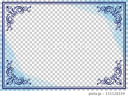 Blue antique frame 131128334