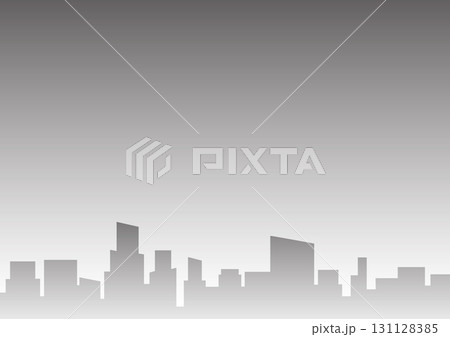 グラデーションの街並み背景・黒 131128385