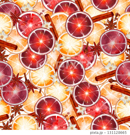 Explore the Vibrant Citrus and Spice Pattern Perfectly Crafted for Seasonal Designs 131128665