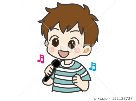 歌を歌う男の子 131128727