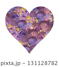 This is a stunningly beautiful Purple Heart Pattern that features an intricate Floral Design 131128782