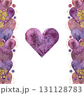 An Elegant Heart adorned with Artistic Floral Accents beautifully rendered in a Watercolor Style 131128783