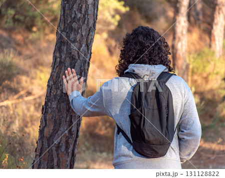 Embrace nature, feel the plant, tranquil forest. Embrace nature, feel the plant, tranquil forest. 131128822