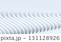 白い波模様の抽象的な背景素材 / 3DCG 131128926
