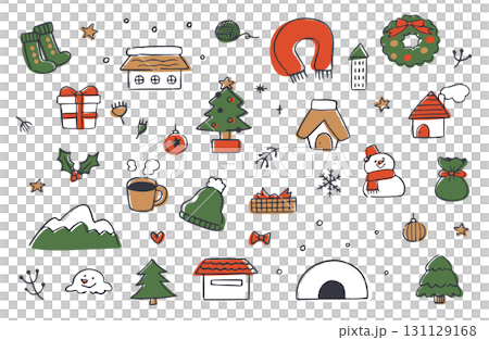 Christmas illustration set Christmas illustration set 131129168