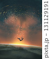 Man Falling Into a Cosmic Vortex 131129191