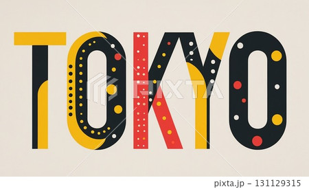 TOKYOのデザインフォント　東京のイメージフォント　アルファベット 131129315