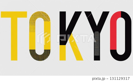 TOKYOのデザインフォント　東京のイメージフォント　アルファベット 131129317