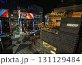夜の銀座の街並み 131129484