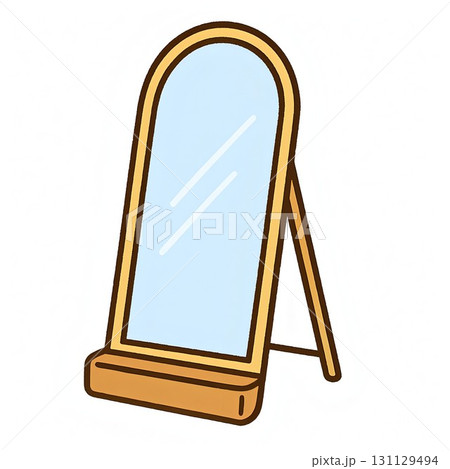 北欧風フルレングスミラーのイラスト 北欧風フルレングスミラーのイラスト 131129494