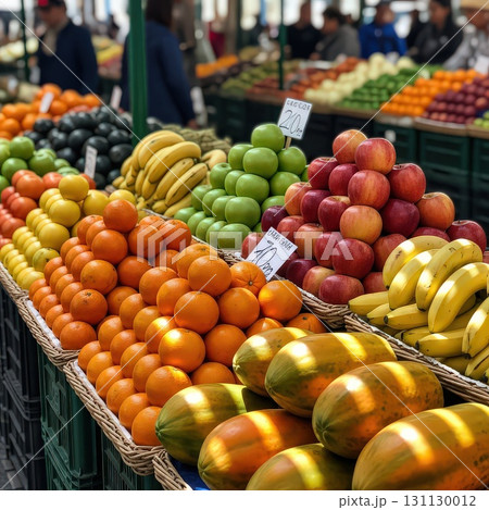 Colorful Fruit Market Display Ai Generated Colorful Fruit Market Display Ai Generated 131130012