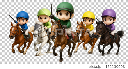 賽馬-五匹馬爭奪領先 賽馬-五匹馬爭奪領先 131130098