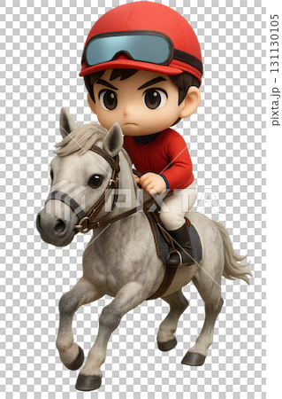 競走馬-赤色の騎手 131130105