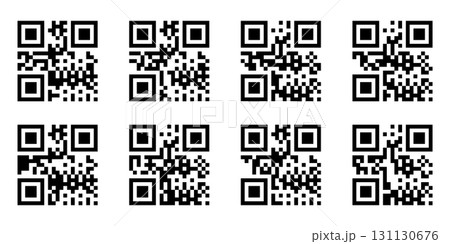 QR Codes Displayed in a Grid Pattern. Multiple QR Codes Displayed in a Grid Pattern. QR Codes Displayed in a Grid Pattern. Multiple QR Codes Displayed in a Grid Pattern. 131130676