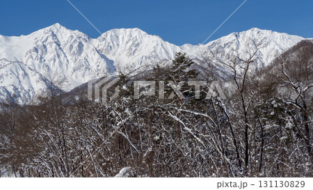 真冬の北アルプス　長野県白馬村 131130829