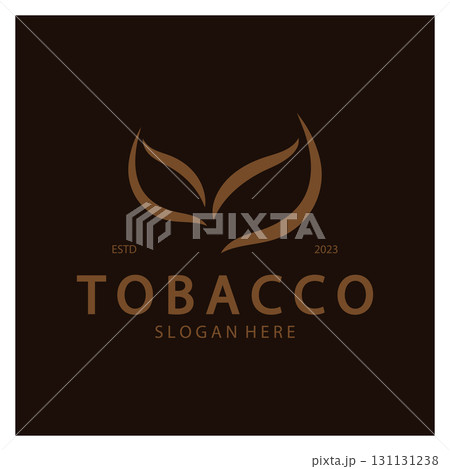 tobacco leaf logo,tobacco field and tobacco cigarette logo template design vector 131131238