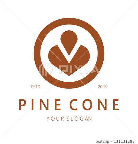 abstract simple pinecone logo design,for business,badge,emblem,pine plantation,pine wood industry,yoga,spa,vector abstract simple pinecone logo design,for business,badge,emblem,pine plantation,pine wood industry,yoga,spa,vector 131131285