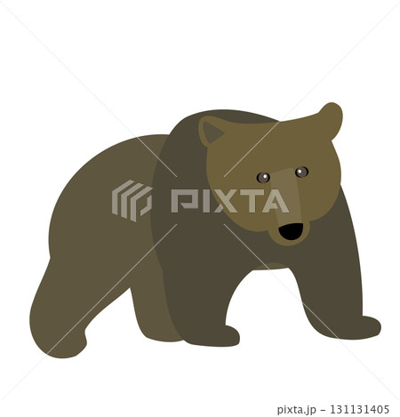 正面を向いたクマのイラスト 131131405