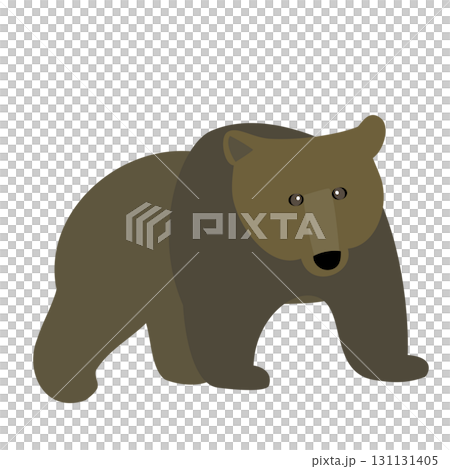 正面を向いたクマのイラスト 131131405