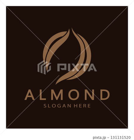simple almond logo,for business,badge,trademark,almond oil,almond farm,almond shop,vector simple almond logo,for business,badge,trademark,almond oil,almond farm,almond shop,vector 131131520