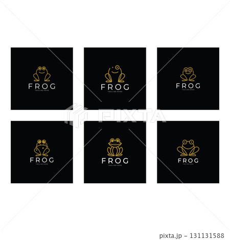 frog logo simple vector design template 131131588