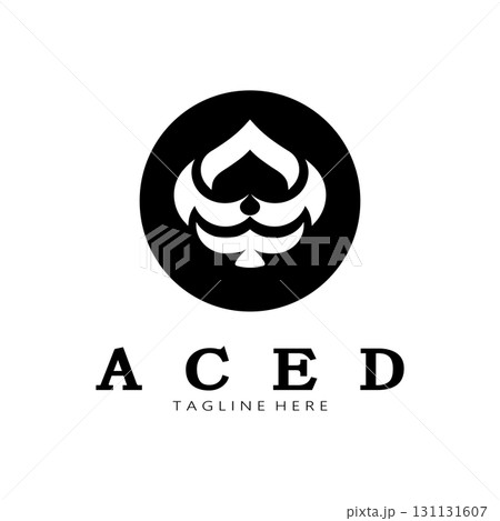 ace logo design for casino poker app games vector 131131607