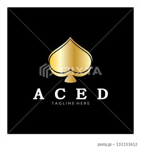 ace logo design for casino poker app games vector 131131612
