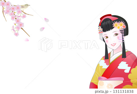 桜と舞妓さんのバックグランド 131131838