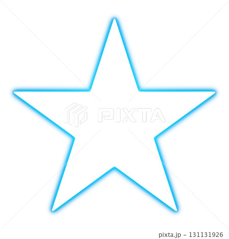 透明背景の青く光る星 131131926