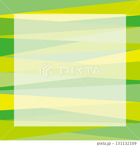 幾何学模様　フレーム　ホワイトスペース　グリーン 131132109