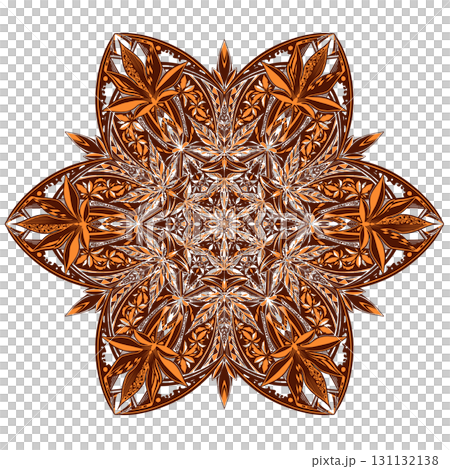 美しい紅葉をモチーフにした華やかなオレンジデザイン 131132138