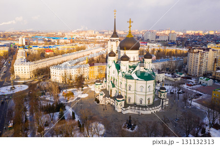 Annunciation Cathedral and the city center of Voronezh in winter Annunciation Cathedral and the city center of Voronezh in winter 131132313