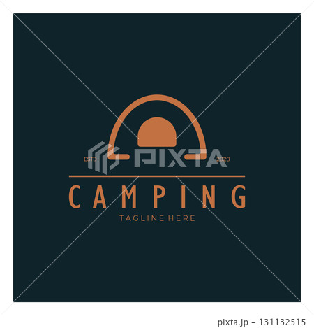 vintage and retro tent logo, camping. With tent, tree and bonfire sign. adventurers, scouts, climbers, camping equipment center vintage and retro tent logo, camping. With tent, tree and bonfire sign. adventurers, scouts, climbers, camping equipment center 131132515