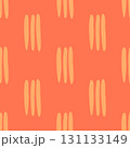 Modern seamless pattern featuring bold light brush strokes on an orange background. Ideal for fabric, wallpaper, wrapping, packaging, stationery, digital surfaces, and contemporary decorative use. 131133149