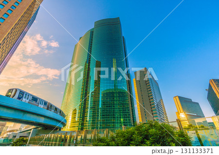 日本の東京都市景観9月17日。汐留のビジネス街などを望む 日本の東京都市景観9月17日。汐留のビジネス街などを望む 131133371