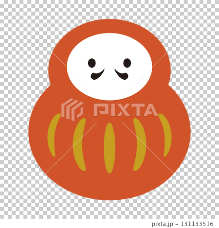 Illustration of a Daruma doll facing forward (colored) Illustration of a Daruma doll facing forward (colored) 131133516